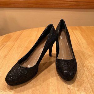 Style & Co Black Glittery High Heels (Size 10)